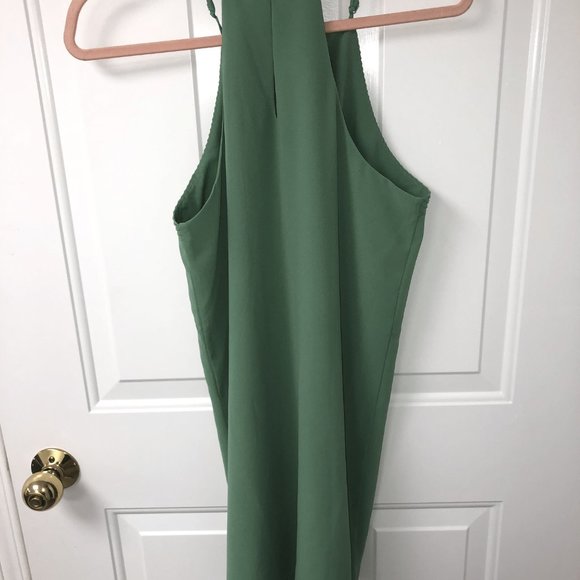Green Chiffon Shift Dress - Picture 2 of 2